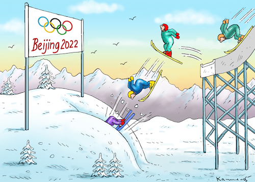 Cartoon: OLYMPISCHE WINTERSPIELE IN CHINA (medium) by marian kamensky tagged olympische,winterspiele,in,china,olympische,winterspiele,in,china