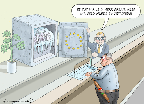 Cartoon: ORBAN OHNE GELD (medium) by marian kamensky tagged orban,ohne,geld,orban,ohne,geld