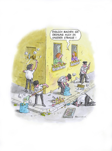 Cartoon: Ordnung muss sein! (medium) by marian kamensky tagged humor
