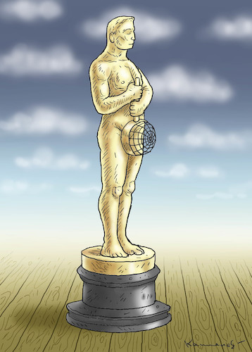 Cartoon: OSCAR (medium) by marian kamensky tagged weinstein,me,too,oscar,hollywood,weinstein,me,too,oscar,hollywood