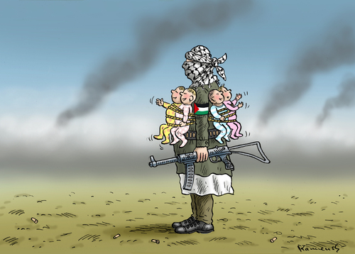 Cartoon: Palästinas Bioschussweste (medium) by marian kamensky tagged konflikt,palestina,iran,gaza,israel,israel,gaza,iran,palestina,konflikt