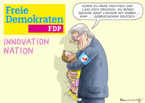 PAPA MEUTHEN DRÜCKT BABY LINDNER