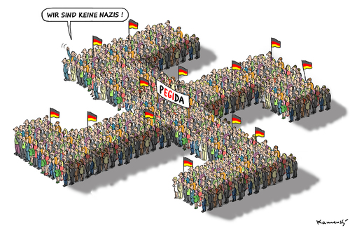 Cartoon: Pedidioten sind keine Nazis (medium) by marian kamensky tagged weihnachtsgrüsse,aus,dresden,pegida,santa,klaus,weihnachtsgrüsse,aus,dresden,pegida,santa,klaus