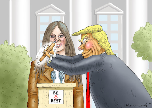 Cartoon: PLAGIATERIN MELANIE TRUMP (medium) by marian kamensky tagged obama,trump,präsidentenwahlen,usa,baba,vanga,republikaner,inauguration,demokraten,melania,plagiat,be,best,wikileaks,faschismus,obama,trump,präsidentenwahlen,usa,baba,vanga,republikaner,inauguration,demokraten,melania,plagiat,be,best,wikileaks,faschismus