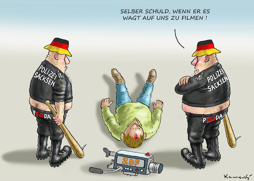 Cartoon: POLIZEI SACHSEN (medium) by marian kamensky tagged pegida,polizei,sachsen,dresden,rechtsradikalismus,lka,pegida,polizei,sachsen,dresden,rechtsradikalismus,lka