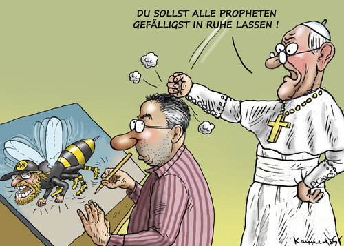 Cartoon: Prophetenruhe (medium) by marian kamensky tagged charlie,hebdo,terroranschlag,paris,karikatur,is,charlie,hebdo,terroranschlag,paris,karikatur,is