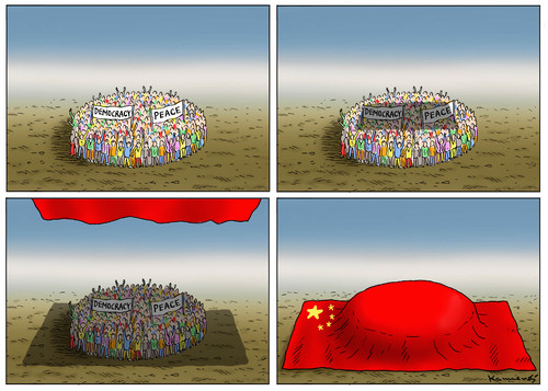 Cartoon: Proteste in Honkong (medium) by marian kamensky tagged honkong,proteste,china,demokratie,honkong,proteste,china,demokratie