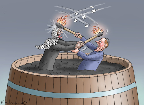 Cartoon: PULVERFASS NAHER OSTEN (medium) by marian kamensky tagged hamas,greift,israel,an,hamas,greift,israel,an