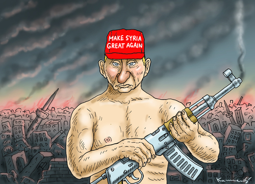 Cartoon: PUTIN IN SYRIA (medium) by marian kamensky tagged putin,in,syria,aleppo,assad,putin,in,syria,aleppo,assad