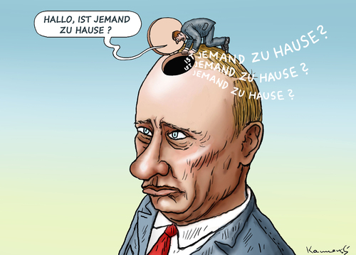 Putin ist nicht zu hause