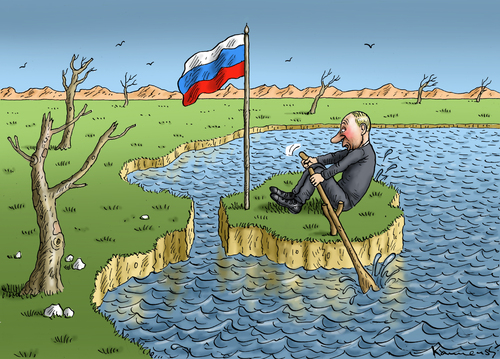 Putin paddelt sich frei Putin paddelt sich frei