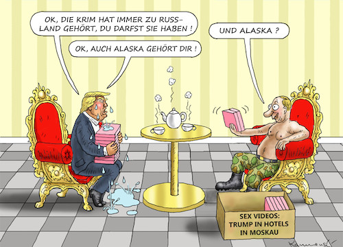 Cartoon: PUTIN UND TRUMP IN HELSINKI (medium) by marian kamensky tagged obama,trump,präsidentenwahlen,usa,baba,vanga,republikaner,inauguration,demokraten,wikileaks,g7,kanada,faschismus,putin,helsinki,obama,trump,präsidentenwahlen,usa,baba,vanga,republikaner,inauguration,demokraten,wikileaks,g7,kanada,faschismus,putin,helsinki