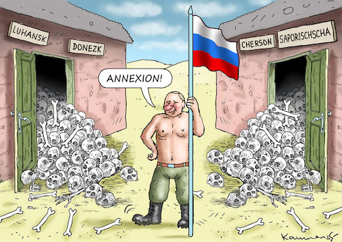Cartoon: PUTINS ANNEXION (medium) by marian kamensky tagged putins,annexion,putins,annexion