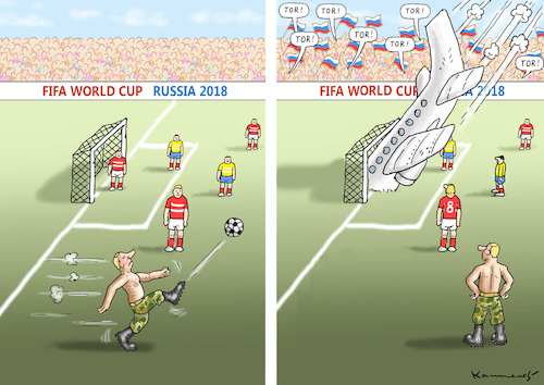 Cartoon: PUTINS FIFA WORLD CUP 2018 (medium) by marian kamensky tagged obama,trump,präsidentenwahlen,usa,baba,vanga,republikaner,inauguration,demokraten,wikileaks,faschismus,putin,fifa,world,cup,in,russia,obama,trump,präsidentenwahlen,usa,baba,vanga,republikaner,inauguration,demokraten,wikileaks,faschismus,putin,fifa,world,cup,in,russia