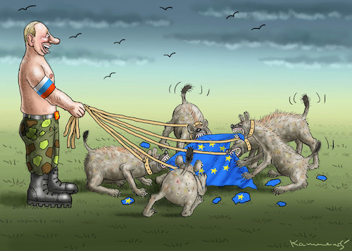 Cartoon: PUTINS HYÄNEN-STRATEGIE (medium) by marian kamensky tagged brexit,theresa,may,england,eu,schottland,weicher,wahlen,boris,johnson,nigel,farage,referendum,no,deal,brexit,theresa,may,england,eu,schottland,weicher,wahlen,boris,johnson,nigel,farage,referendum,no,deal