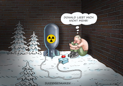 Cartoon: PUTINS SUIZIDGEDANKEN (medium) by marian kamensky tagged putins,suizidgedanken,putins,suizidgedanken