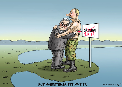 Cartoon: PUTINVERSTEHER STEINMEIER (medium) by marian kamensky tagged putinversteher,steinmeier,putin,krimm,putinversteher,steinmeier,putin,krimm