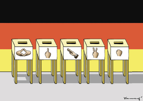 Cartoon: QWAHLEN IN DEUTSCHLAND (medium) by marian kamensky tagged qwahlen,in,deutschland,qwahlen,in,deutschland