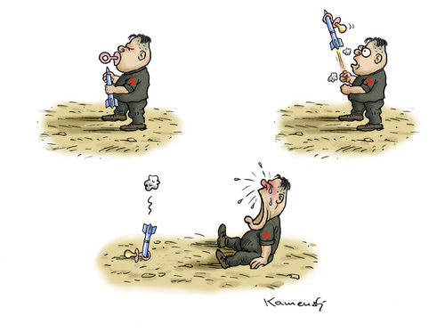 Cartoon: RAKETE FÜR OPA KIM IL SUNG (medium) by marian kamensky tagged rakete,für,opa,kim,il,sung,rakete,für,opa,kim,il,sung