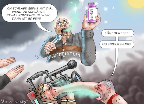 Cartoon: RAMMSTEIN-GEWALT IN WIEN-KEINE S (medium) by marian kamensky tagged rammstein,till,lindemann,row,zero,system,berliner,staatsanwaltschaft,rammstein,till,lindemann,row,zero,system,berliner,staatsanwaltschaft