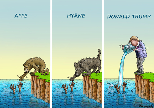 Cartoon: Rassist Donald Trump (medium) by marian kamensky tagged rassist,donald,trump,rassist,donald,trump