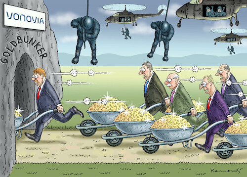 Cartoon: RAZZIA BEI VONOVIA (medium) by marian kamensky tagged razzia,bei,vonovia,razzia,bei,vonovia