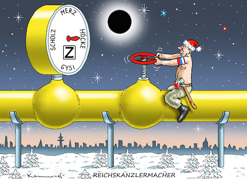 Cartoon: REICHSKANZLERMACHER SANTA PUTIN (medium) by marian kamensky tagged putins,bescherung,ukraine,provokation,swift,nato,osterweiterung,putins,bescherung,ukraine,provokation,swift,nato,osterweiterung