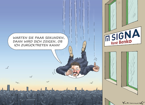 Cartoon: RENE BENKO AM ABFFLUG (medium) by marian kamensky tagged rene,benko,am,abfflug,signa,rene,benko,am,abfflug,signa