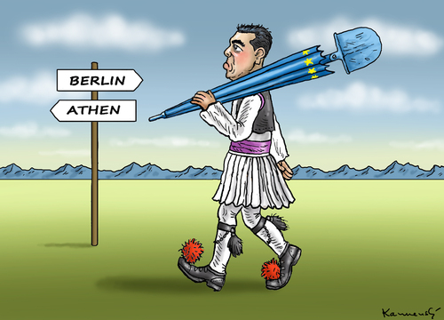 Cartoon: Rettungsschirm für Tsipras (medium) by marian kamensky tagged alexis,tsipras,griechenland,rettungsschirm,eu,grexit,griechowestern,alexis,tsipras,griechenland,rettungsschirm,eu,grexit,griechowestern