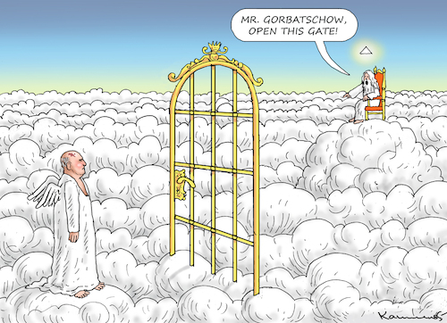 Cartoon: RIP MICHAIL GORBATSCHOW! (medium) by marian kamensky tagged rip,michail,gorbatschow,rip,michail,gorbatschow