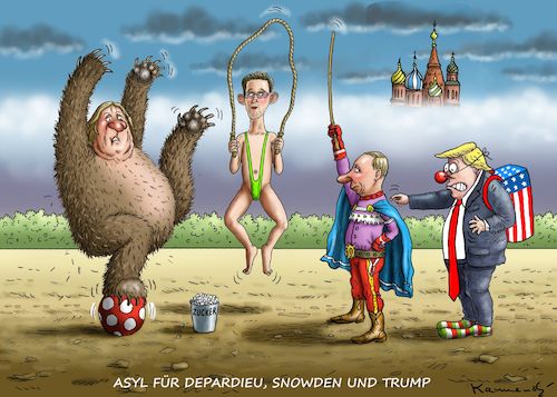 Cartoon: RUSSENASYL FÜR TRUMP (medium) by marian kamensky tagged obama,trump,präsidentenwahlen,usa,baba,vanga,republikaner,inauguration,demokraten,fbi,james,comey,wikileaks,faschismus,obama,trump,präsidentenwahlen,usa,baba,vanga,republikaner,inauguration,demokraten,fbi,james,comey,wikileaks,faschismus