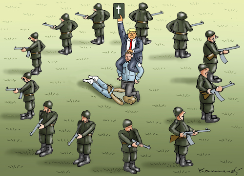 Cartoon: SAINT DONALD (medium) by marian kamensky tagged coronavirus,epidemie,gesundheit,panik,stillegung,george,floyd,twittertrump,pandemie,coronavirus,epidemie,gesundheit,panik,stillegung,george,floyd,twittertrump,pandemie