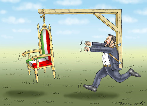 Cartoon: SALVINI MUSSOLINI WILL (medium) by marian kamensky tagged merkel,seehofer,unionskrise,csu,cdu,flüchtlinge,kontrollzentren,für,salvini,defizit,merkel,seehofer,unionskrise,csu,cdu,flüchtlinge,kontrollzentren,für,salvini,defizit