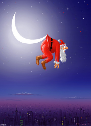 Santa is hanging Santa is hanging