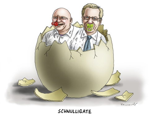 Cartoon: Schnulligate (medium) by marian kamensky tagged prozes,wulff,glaeseker,glaeseker,wullf,prozes