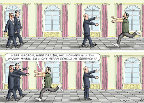 SCHOLZ-MACRON UND DRAGHI IN KIEW SCHOLZ-MACRON UND DRAGHI IN KIEW