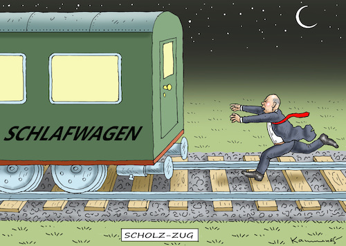 Cartoon: SCHOLZ-ZUG (medium) by marian kamensky tagged scholz,zug,scholz,zug