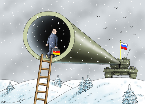 Cartoon: SCHOLZ IN RUSSLAND (medium) by marian kamensky tagged putins,bescherung,ukraine,provokation,baerbock,lawrow,nato,scholz,in,der,und,russland,osterweiterung,putins,bescherung,ukraine,provokation,baerbock,lawrow,nato,scholz,in,der,und,russland,osterweiterung