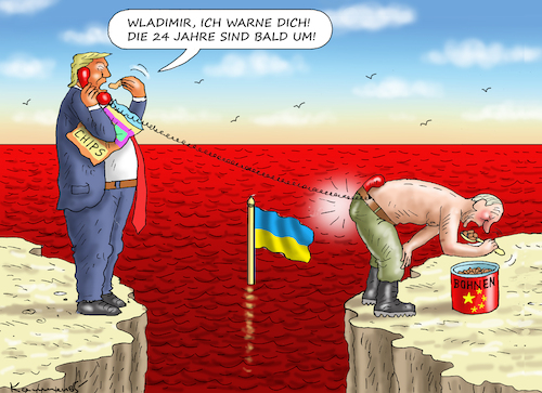 Cartoon: SCHON WIEDER TELEFONIERT TRUMP (medium) by marian kamensky tagged musk,trump,zuckerberg,bezos,felon,and,elon,in,panama,zölle,diktator,selenskyj,putin,ukraine,usa,china,handelskrieg,musk,trump,zuckerberg,bezos,felon,and,elon,in,panama,zölle,diktator,selenskyj,putin,ukraine,usa,china,handelskrieg
