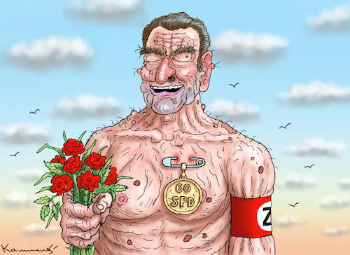 Cartoon: SCHRÖDER 60 JAHRE IN DER SPD (medium) by marian kamensky tagged schröder,60,jahre,in,der,spd,schröder,60,jahre,in,der,spd