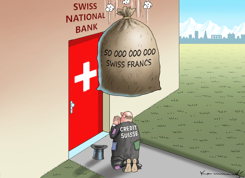 Cartoon: SCHWEIZER TITANIC-PANIK (medium) by marian kamensky tagged credit,suisse,silicon,valley,bank,credit,suisse,silicon,valley,bank