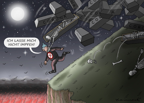Cartoon: SCHWURBLERIDIOT (medium) by marian kamensky tagged curevac,testzentren,corona,impfung,pandemie,booster,impfpflicht,curevac,testzentren,corona,impfung,pandemie,booster,impfpflicht