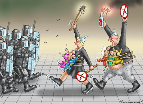 Cartoon: SCHWURBLERTERRORISMUS (medium) by marian kamensky tagged curevac,testzentren,corona,impfung,pandemie,booster,omikron,impfpflicht,curevac,testzentren,corona,impfung,pandemie,booster,omikron,impfpflicht