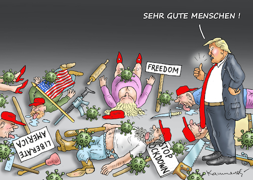 Cartoon: SEHR GUTE MENSCHEN (medium) by marian kamensky tagged coronavirus,epidemie,gesundheit,panik,stillegung,trump,pandemie,coronavirus,epidemie,gesundheit,panik,stillegung,trump,pandemie