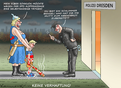 Cartoon: SELBSTANZEIGE VOM 17-JÄHRIGEN (medium) by marian kamensky tagged primitivismus,am,siegeszug,spd,attacke,dresden,sachsen,afd,faschismus,selbstanzeige,vom,17,jährigen,primitivismus,am,siegeszug,spd,attacke,dresden,sachsen,afd,faschismus,selbstanzeige,vom,17,jährigen