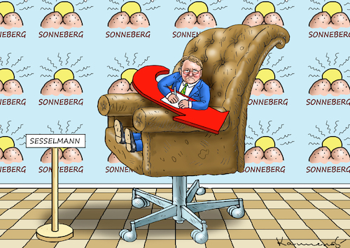 Cartoon: SESSELMANN IN SONNEBERG (medium) by marian kamensky tagged selmann,in,sonneberg,selmann,in,sonnenberg