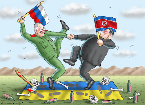 Cartoon: SHOIGU BESUCHT NORDKOREA (medium) by marian kamensky tagged shoigu,besucht,nordkorea,shoigu,besucht,nordkorea