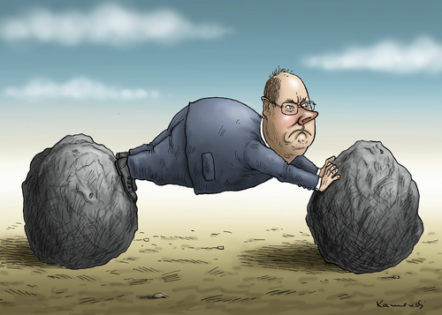 Cartoon: Steinbrück Steindrück (medium) by marian kamensky tagged steinbrück,kanzlerkandidat,spd,wahlen,steinbrück,kanzlerkandidat,spd,wahlen