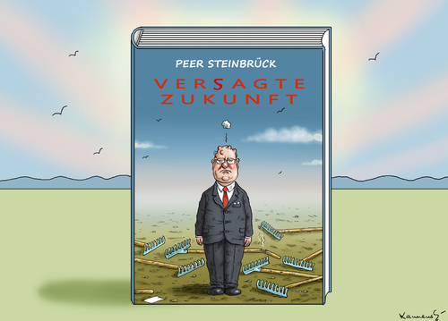 Cartoon: STEINBRÜCKS VERTAGTE ZUKUNF (medium) by marian kamensky tagged steinbrücks,vertagte,zukunf,steinbrücks,vertagte,zukunf