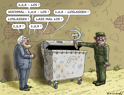 Cartoon: STEINMEIER AUF KUBA (medium) by marian kamensky tagged steinmeier,auf,kuba,castro,steinmeier,auf,kuba,castro